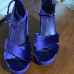 Elegant Purple Velvet Women's Heels 8W Lane Bryant